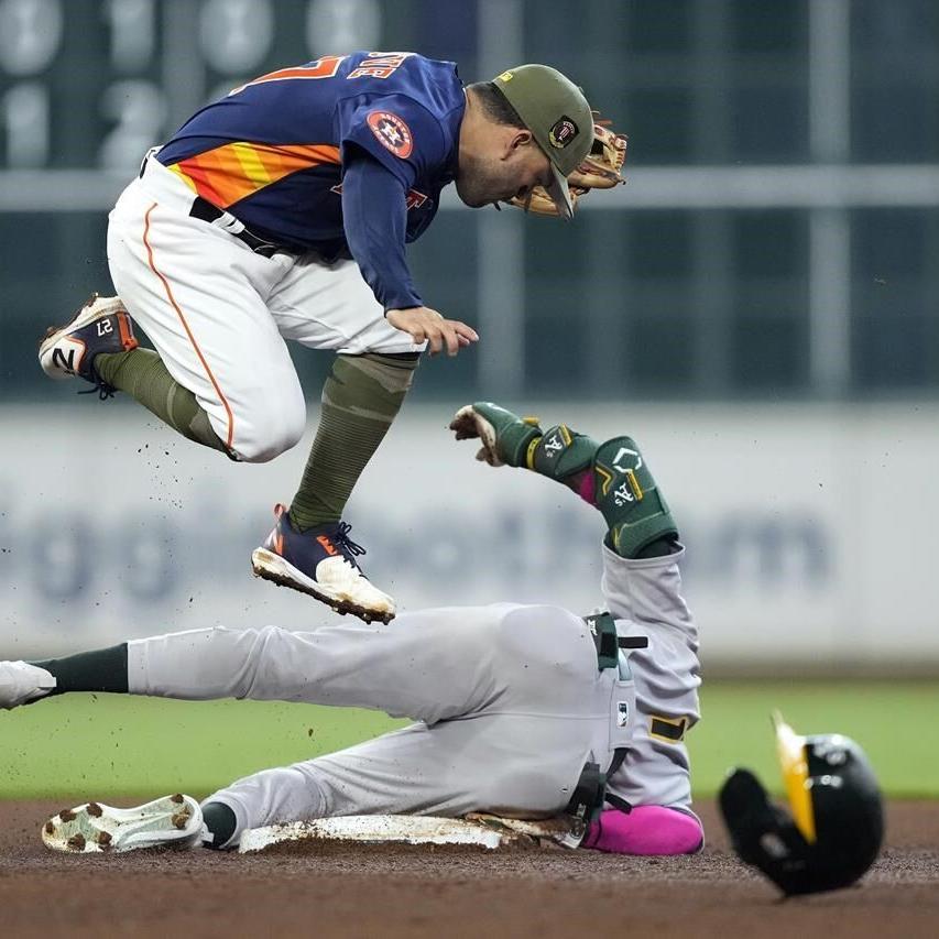 The play that may have saved Framber Valdez's no-hitter: Astros notes - The  Athletic