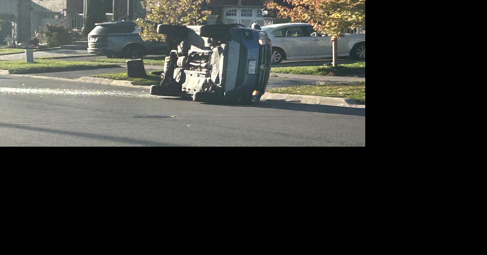 Minor injuries reported after SUV flips on Kitchener road