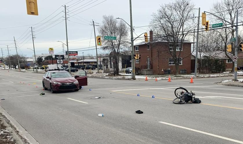 Cyclist, 44, airlifted to hospital after collision with car
