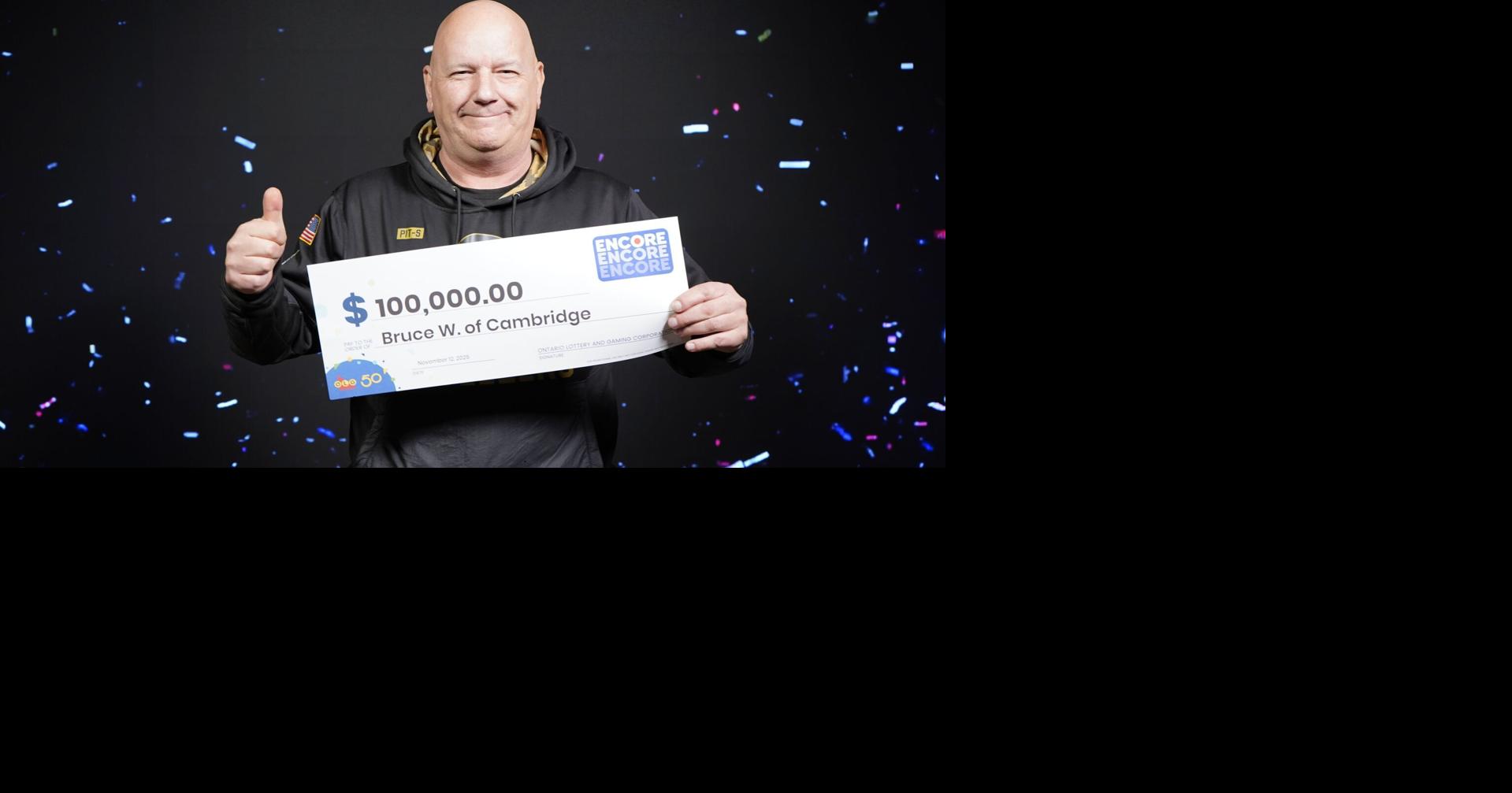 Cambridge resident celebrates $100,000 lottery prize