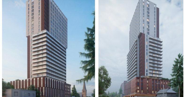 Residents raised alarms over parking, height, traffic and heritage impacts. City staff recommend refusal of a 28-storey Grand Avenue tower and ward councillor Sheri Roberts agrees. 