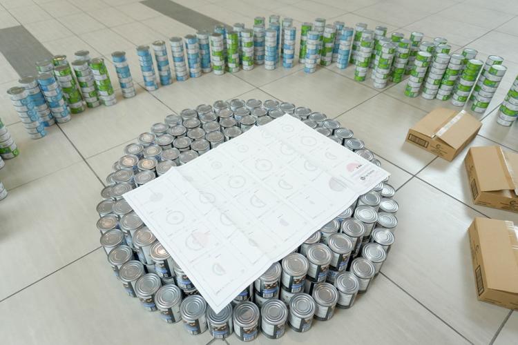 Food becomes art in annual Canstruction event for food bank