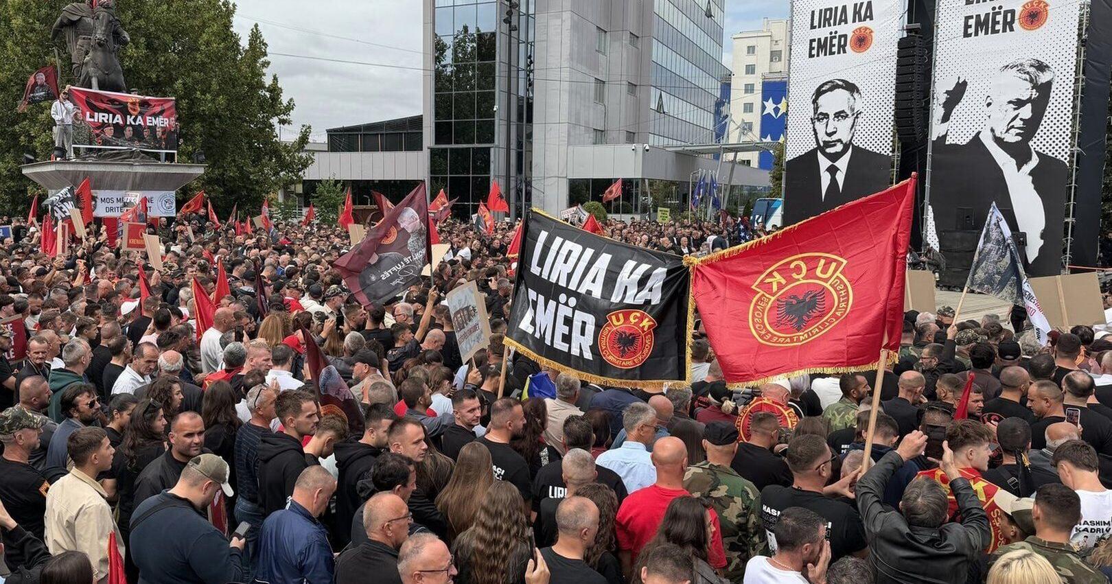 Kosovo protesters rally in support of ex - president ahead of war crimes trial verdict