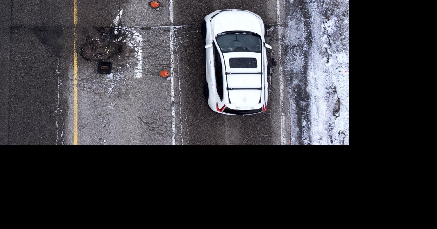 Drivers across the region say roads are filled with deep holes, especially after snow melts and water pools on the pavement.