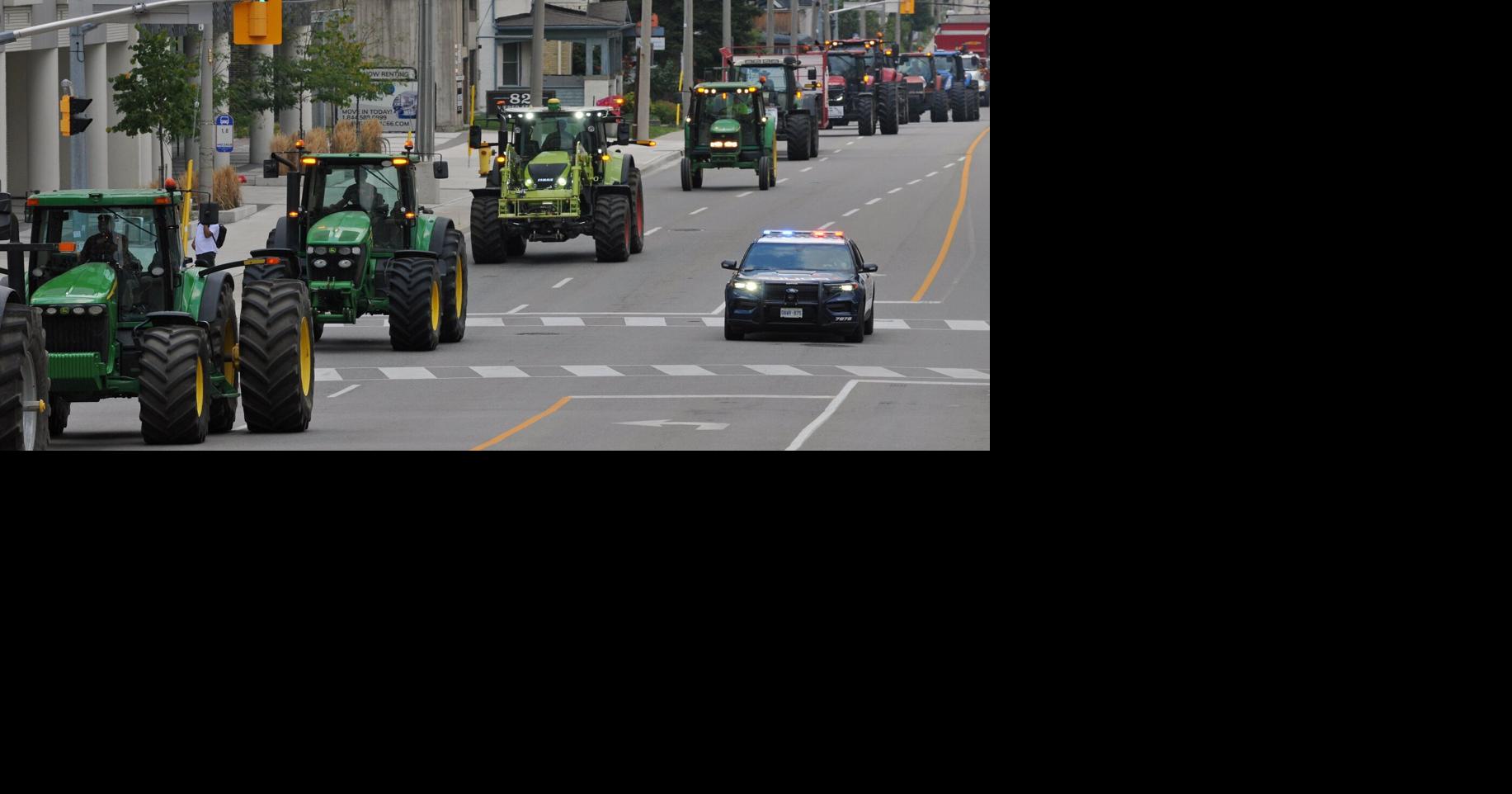 Tractor convoy in Waterloo Region protests land assembly