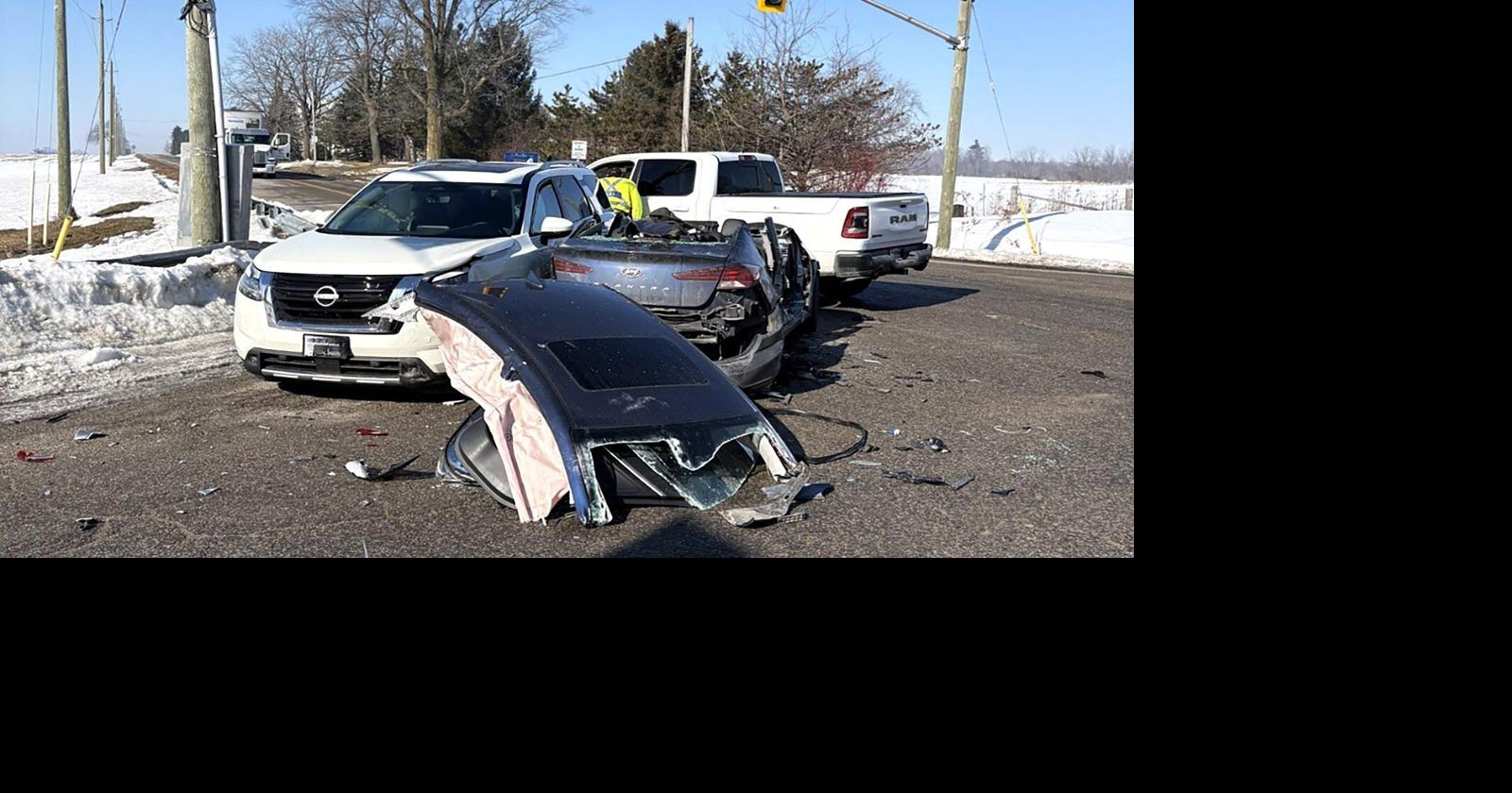 Driver seriously injured in multi-vehicle crash in Kitchener