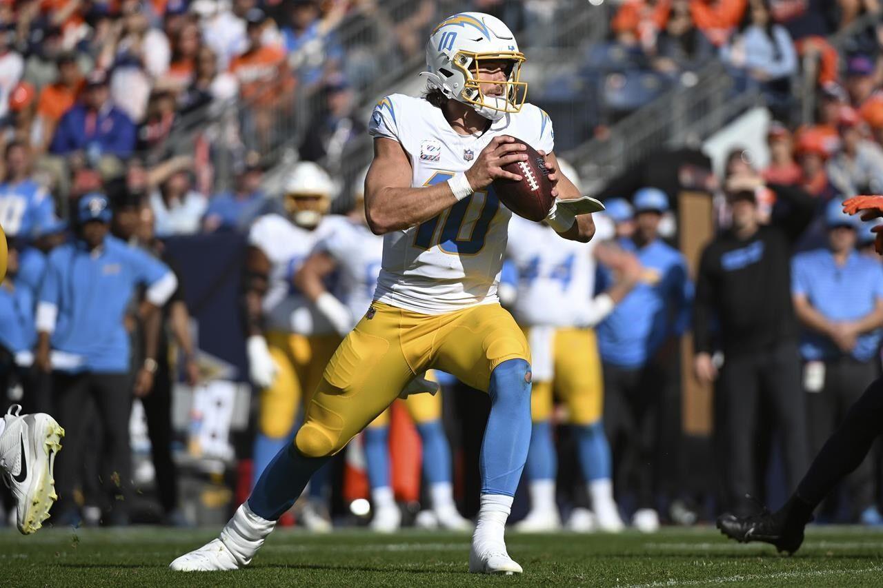 Herbert leads Chargers to 2316 win over the Broncos, who lost Surtain