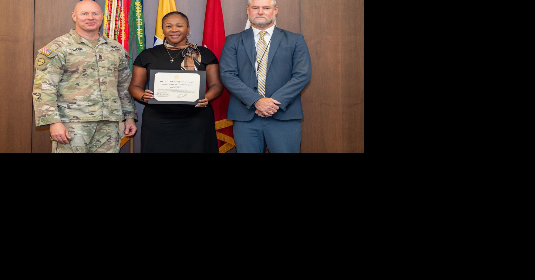 Security Assistance Command honors program analyst | Military Scene ...