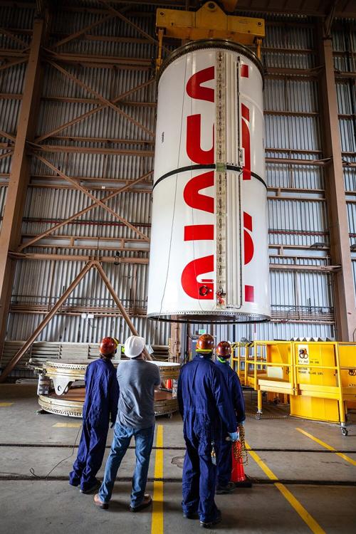 NASA Worm Logo on Booster Segments