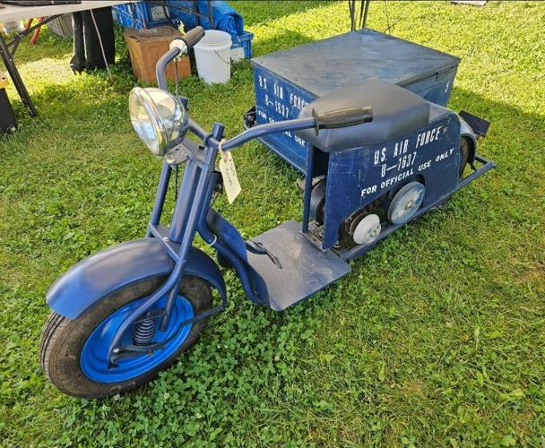 Vintage Military Motorcycle on Road Again as Exhibit