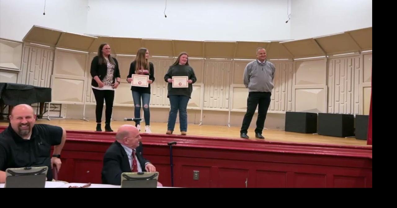 Rogersville City School Board of Eduction presents multiple awards to