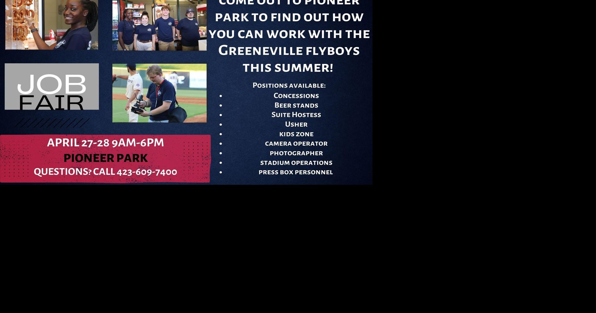 Join the team Greeneville Flyboys announce 2023 Job Fair for April 27