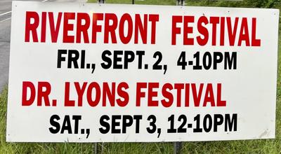 Surgoinsville Riverfront Festival sign