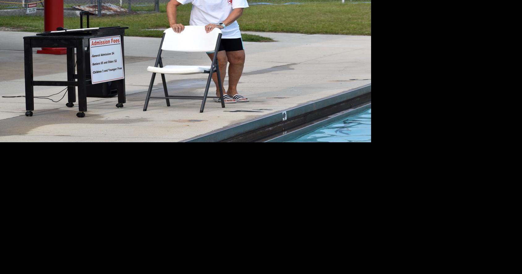 Tuesday Aquafit class instructor demonstration