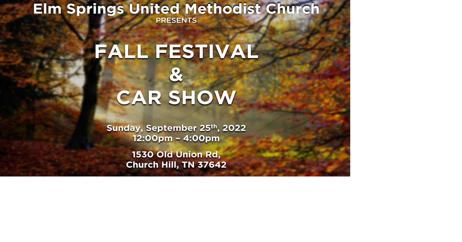 Elm Springs UMC hosting Fall Festival, Yard Sale in coming weeks