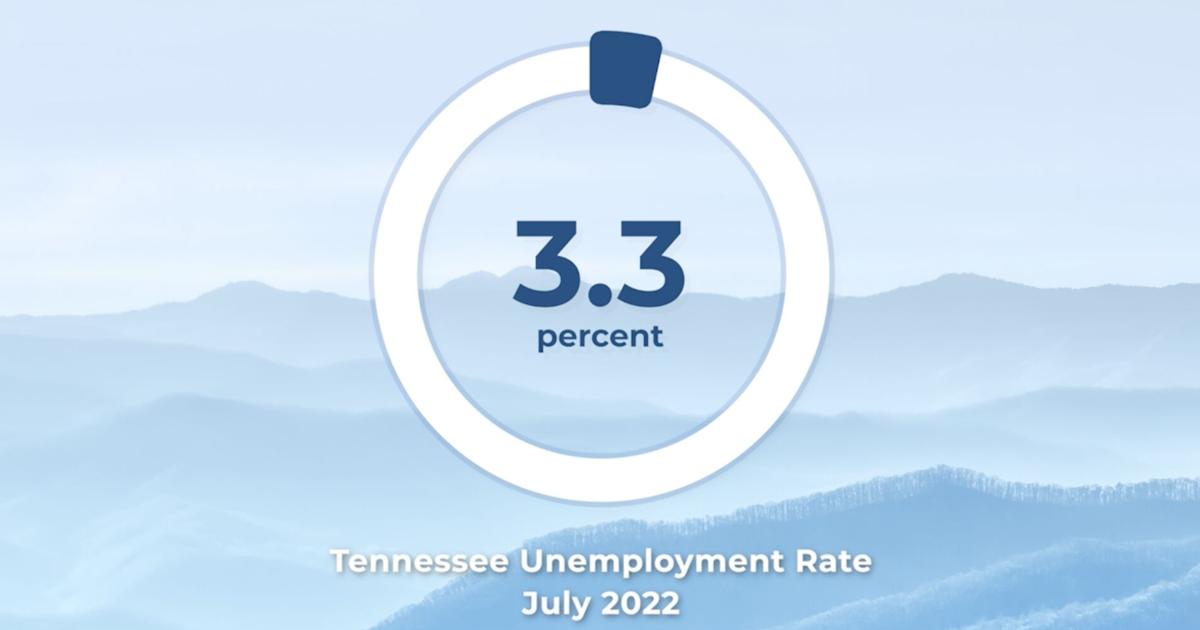 Tennessee unemployment rate remained unchanged in July at 3.3 News
