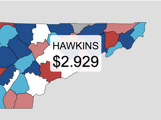 AAA TN gas prices rise 3 cents, 7th least expensive market in the