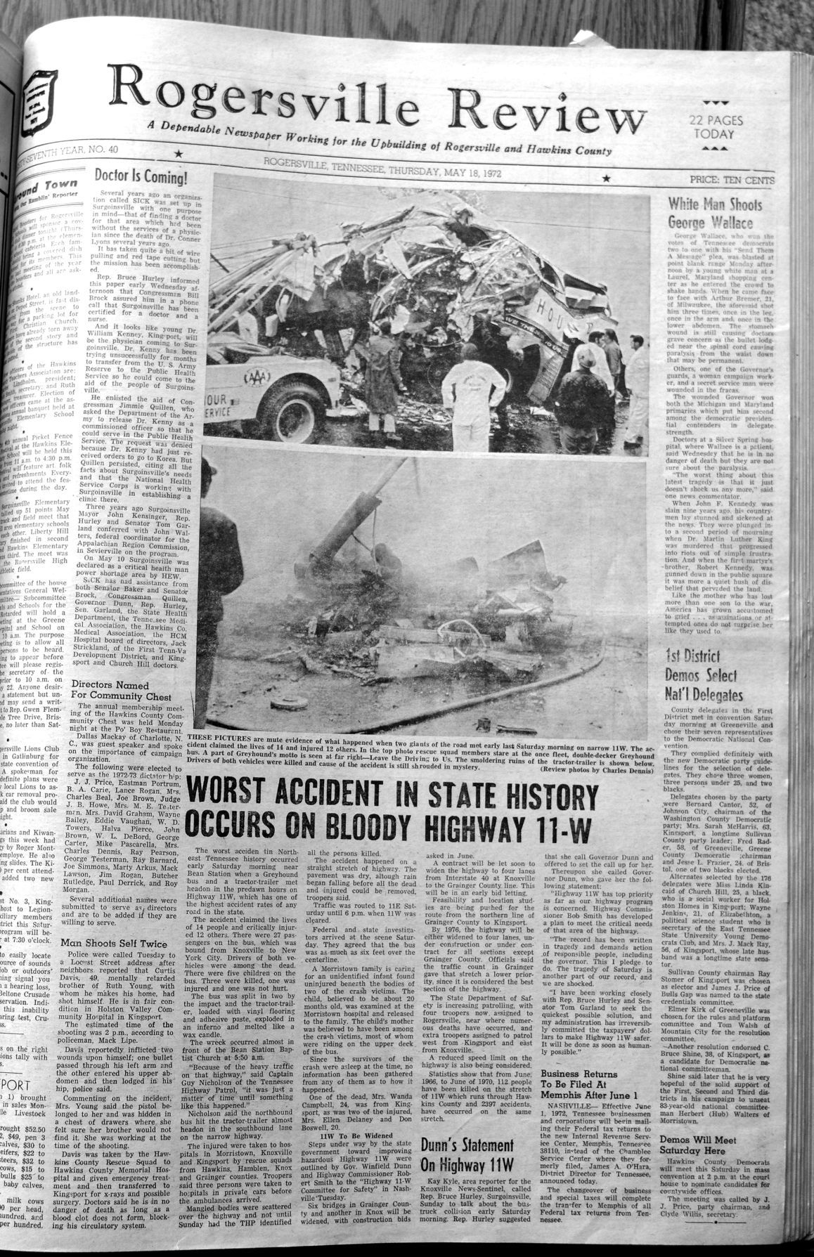 BEAN STATION One of worst accidents in state history occurred 48 years