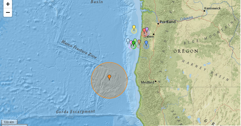Update: A small earthquake west of Port Orford news