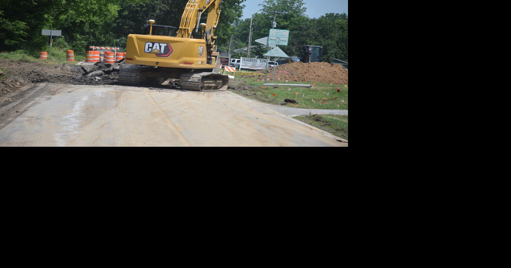 Construction progresses on Cambria roundabout project