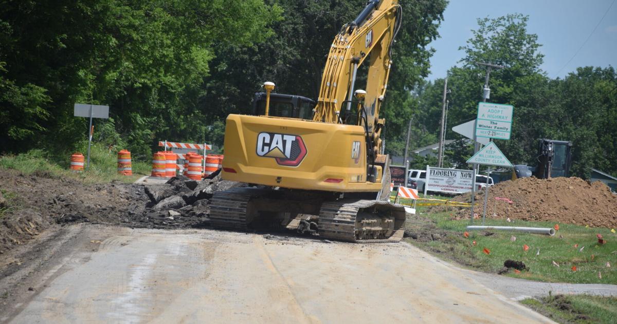 Construction progresses on Cambria roundabout project