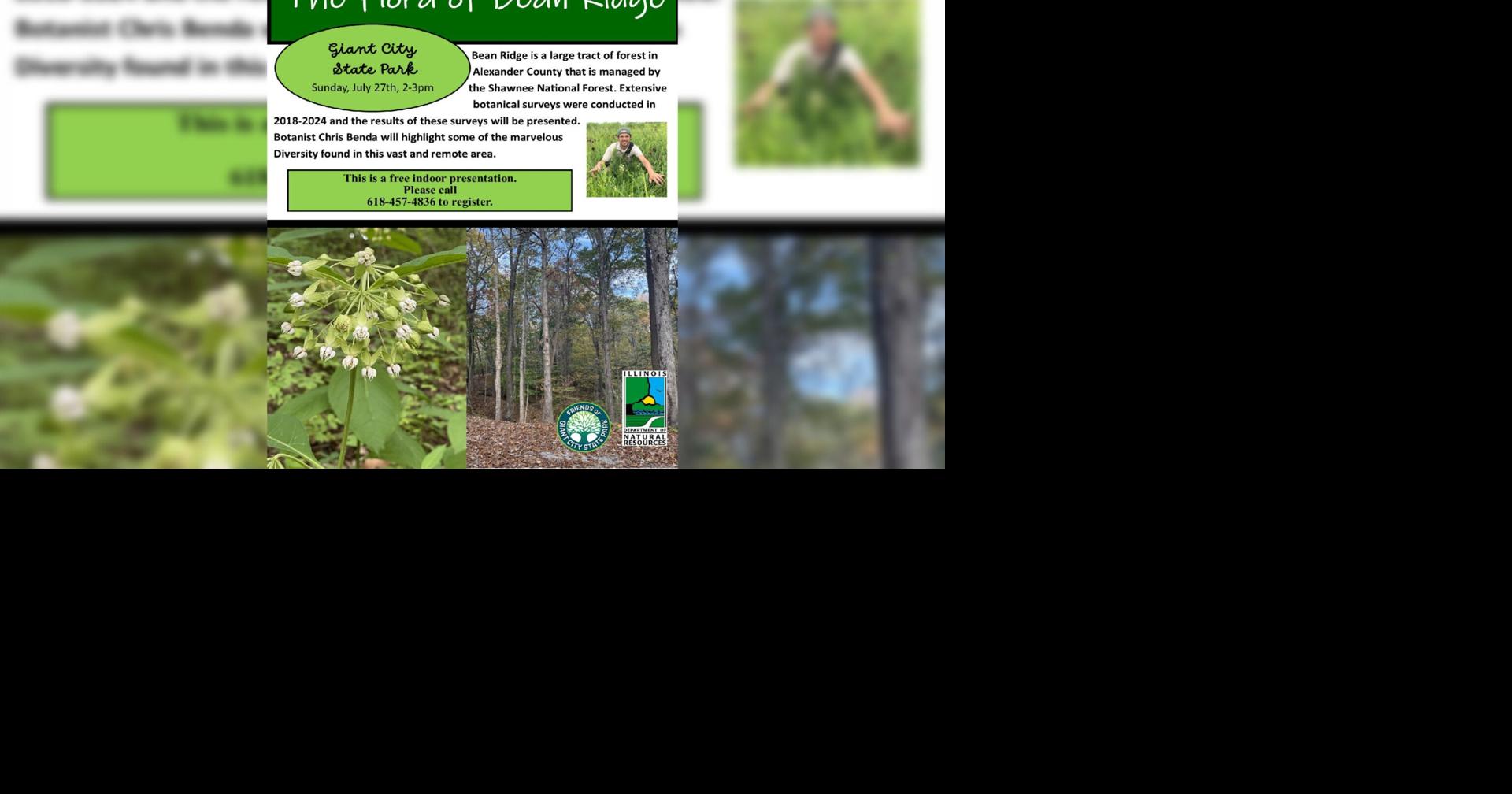 Giant City State Park to hold 'The Flora of Bean Ridge' presentation ...