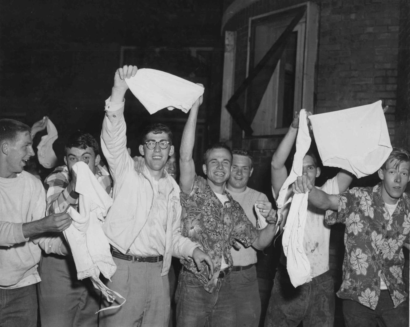 Look back In the 1950s, 'panty raids' were all the rage on college