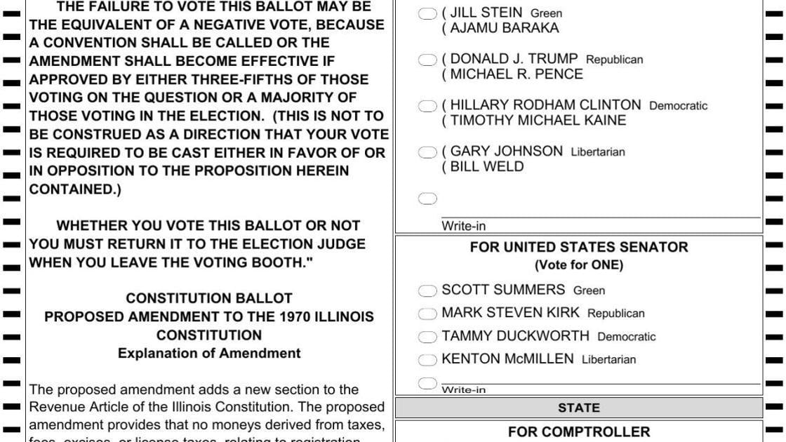 Franklin County sample ballot