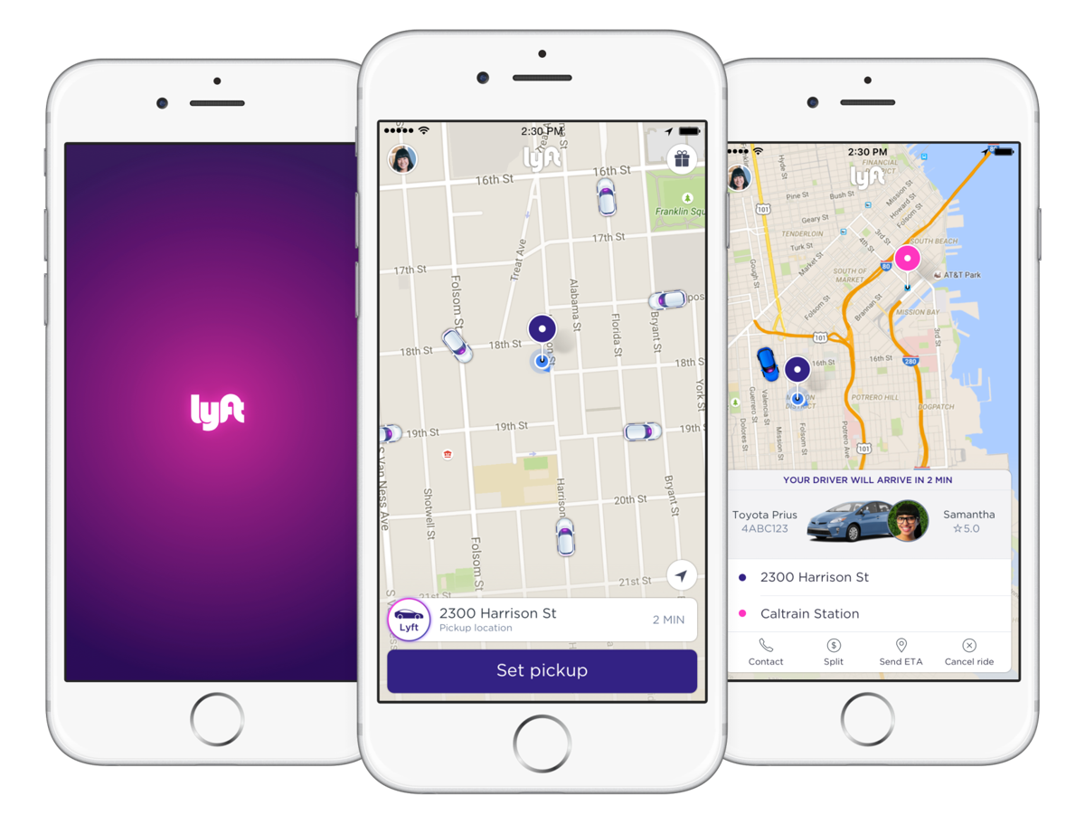 lyft app uber interface rideshare mobile apps vs spanish thesouthern user operation illustrations provided carbondale