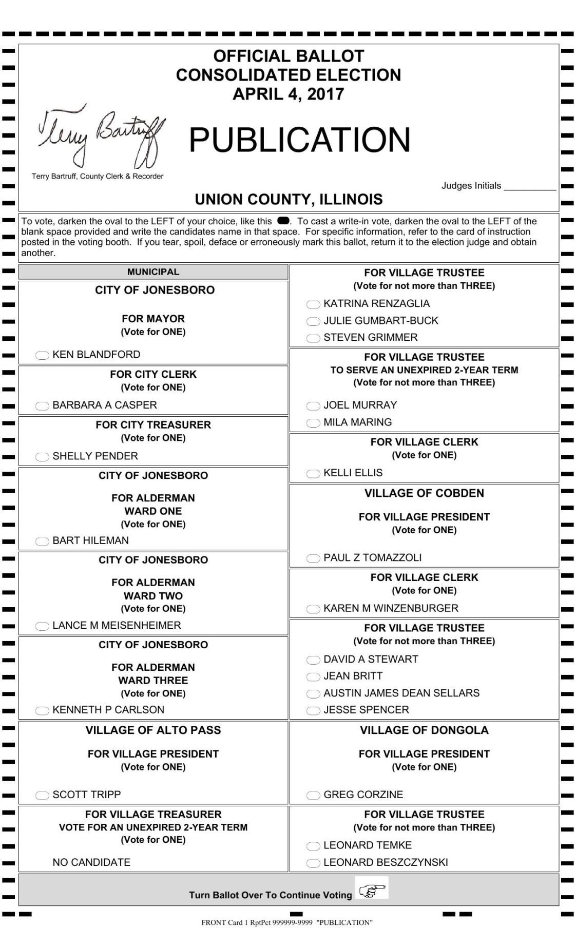 Union County Sample Ballot | | thesouthern.com