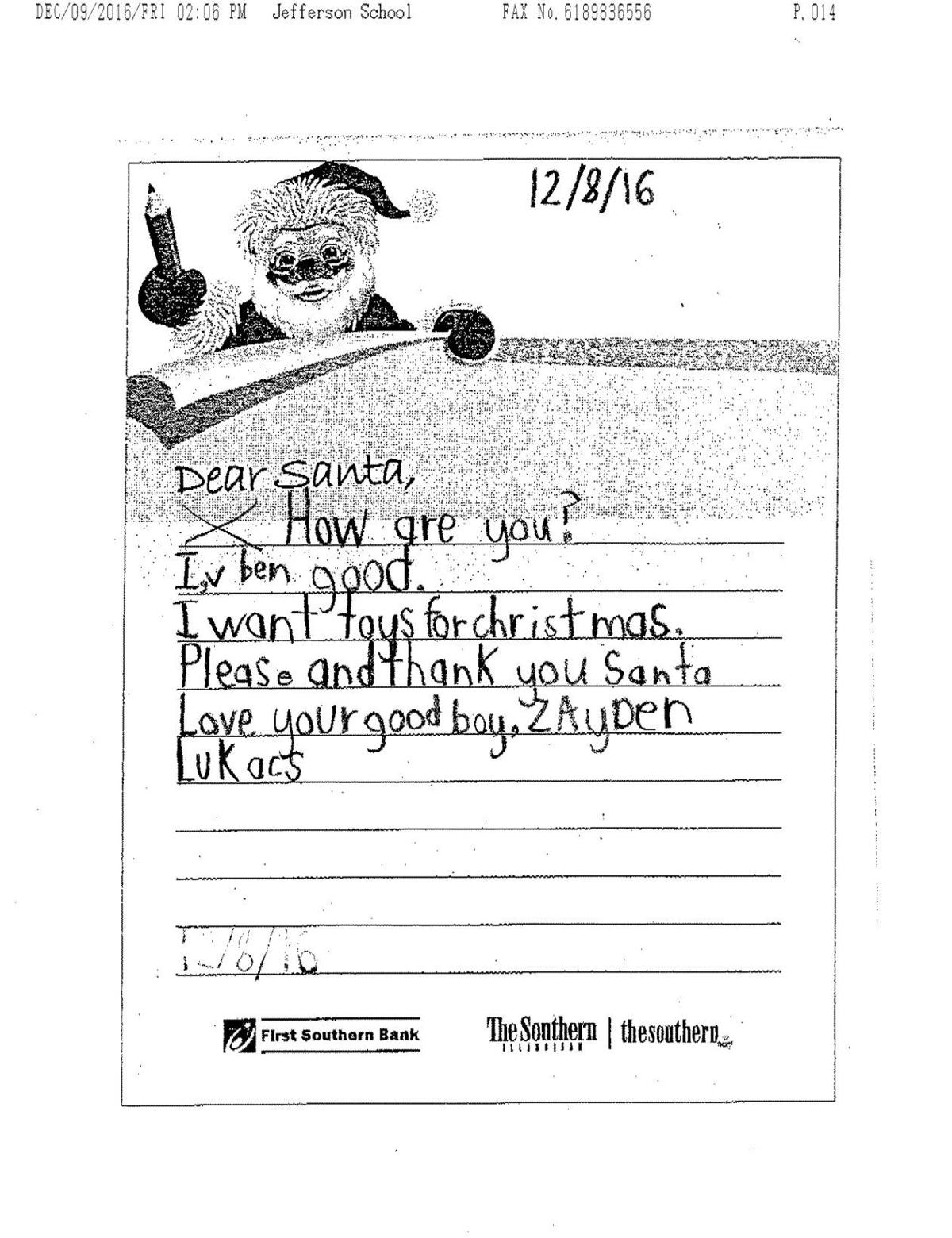 Letters to Santa from Southern Illinois children Entertainment