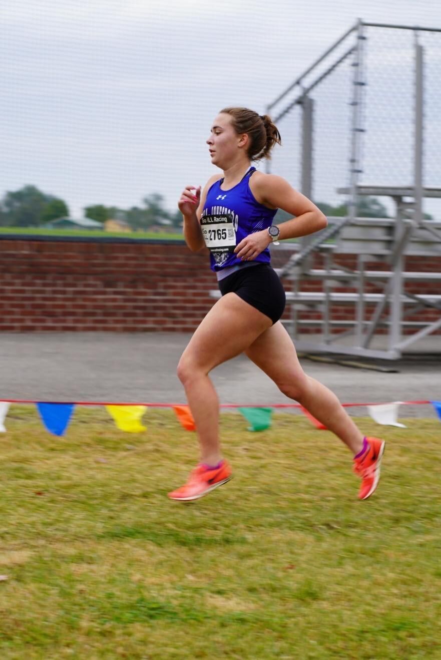 Girls Cross Country Anna Jonesboro s Brodie Denny has found joy