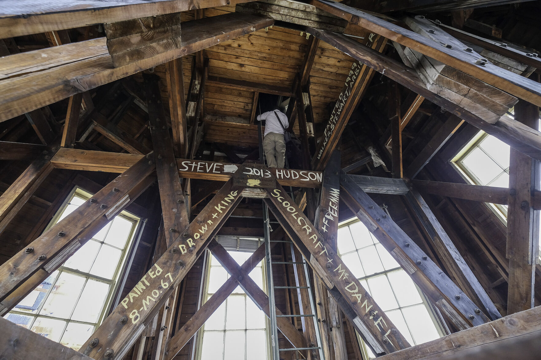 Inside sale clock tower