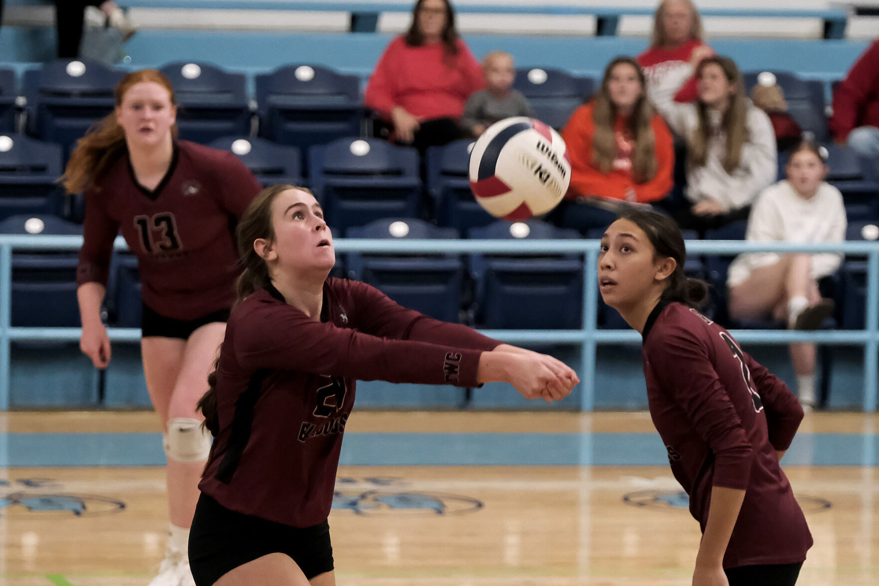 Super-Sectional Volleyball Tournament: Norris City/Omaha/Enfield Cardinals vs Effingham St. Anthony & Carmi-White County vs St. Thomas More of Champaign