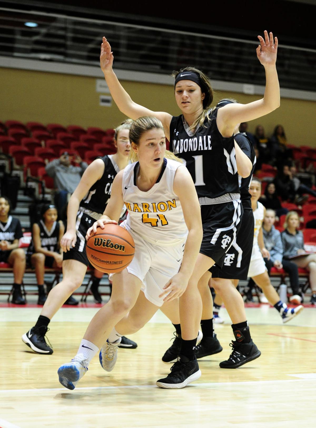 Girls Basketball Bittle Marion Rally Past Carbondale At