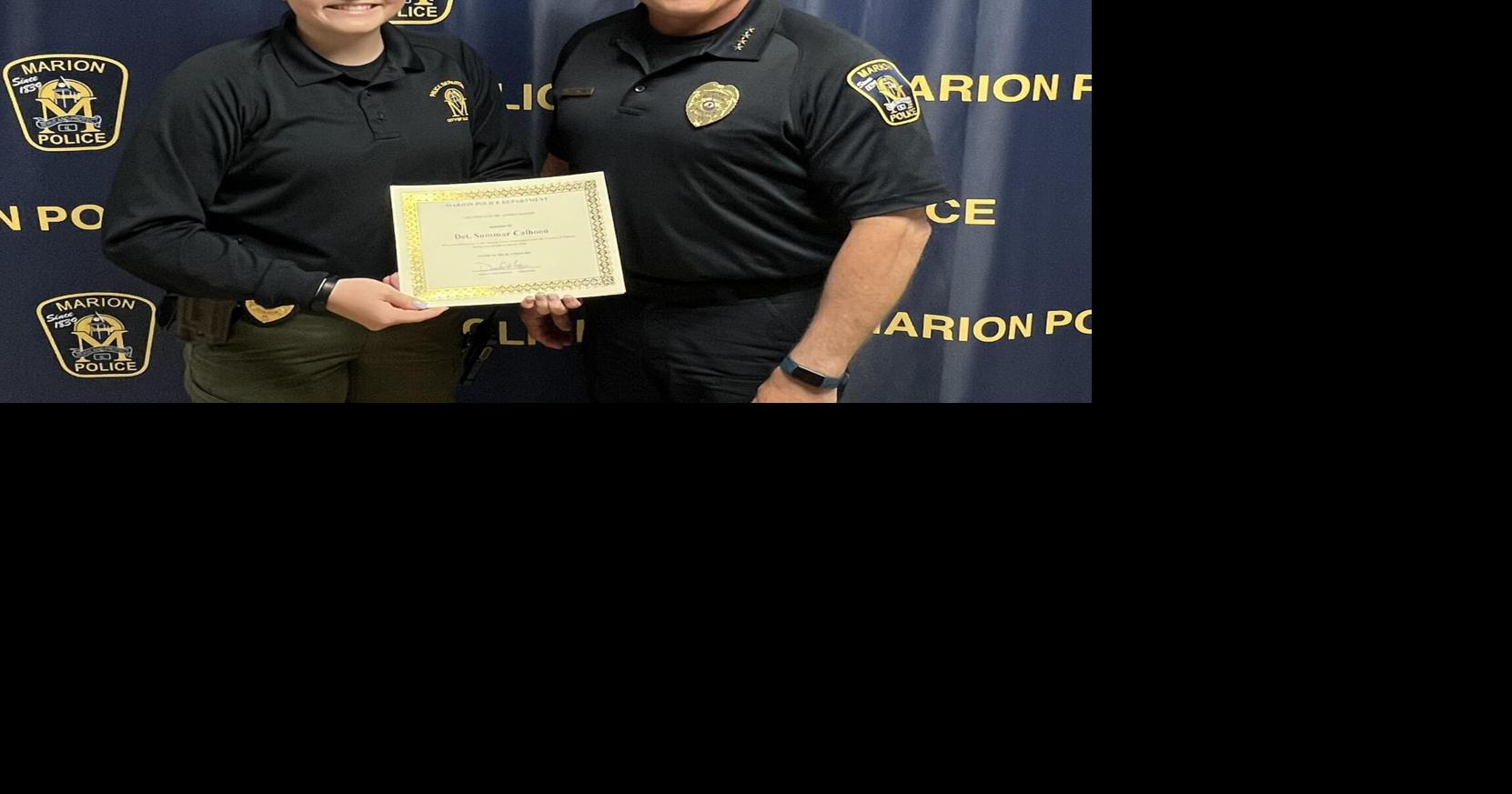 Marionn Police Department names the Officer of the Month of March ...