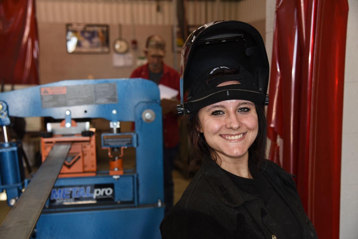 Only 5 of welders are females. This young woman from Union County is