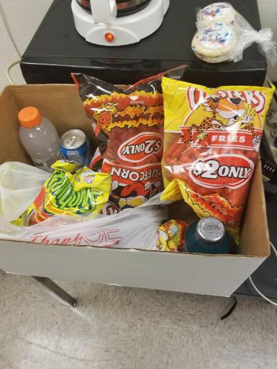 Confiscated snacks at East St. Louis High School