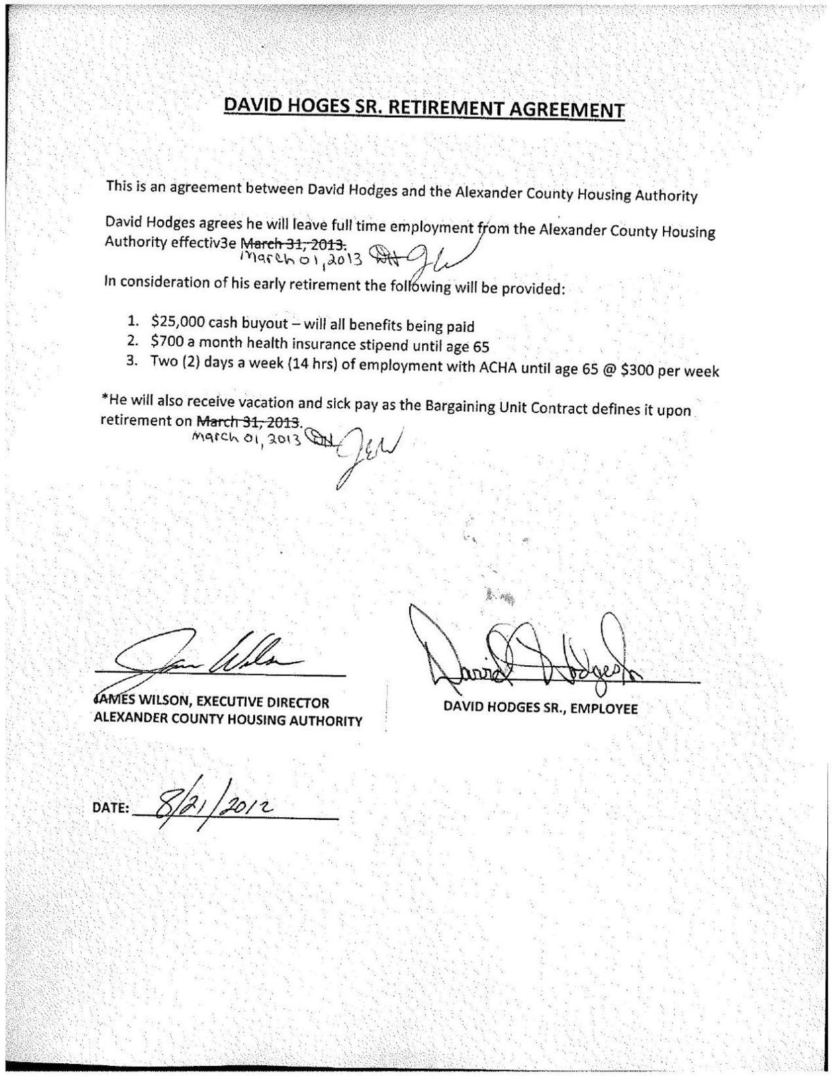 David Hodges Retirement Contract Thesouthern Com