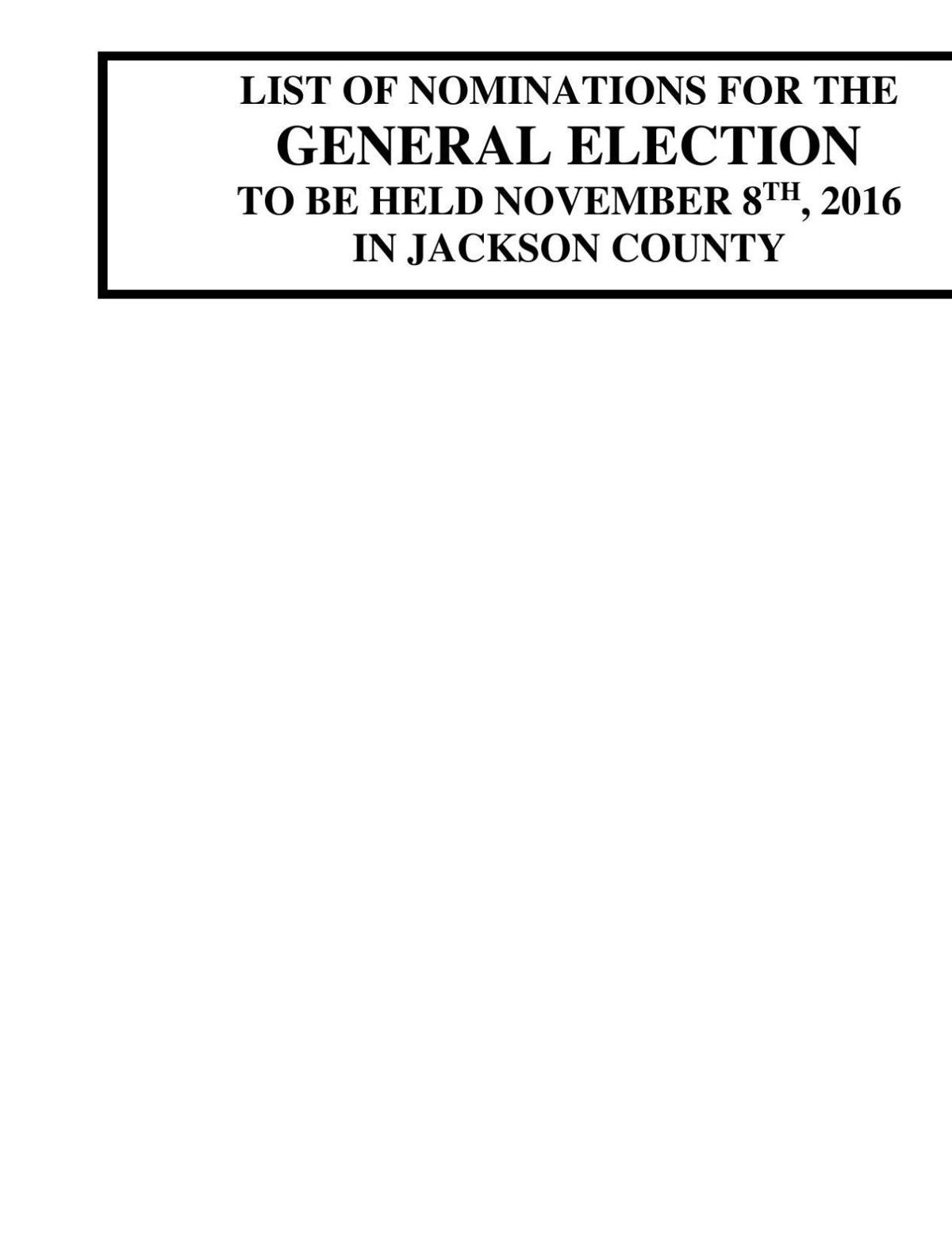 Jackson County sample ballot