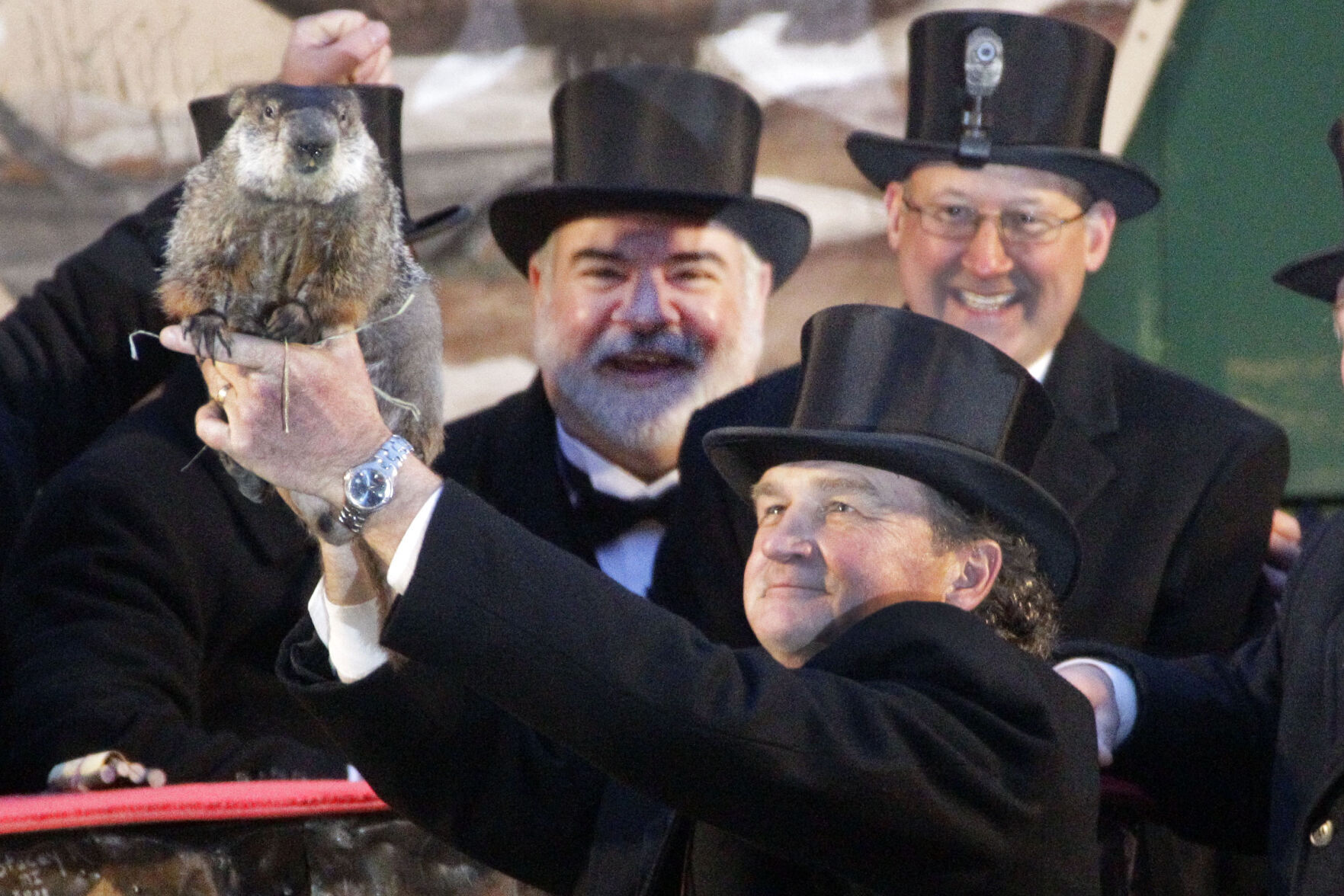 top hats to celebrate Groundhog Day 