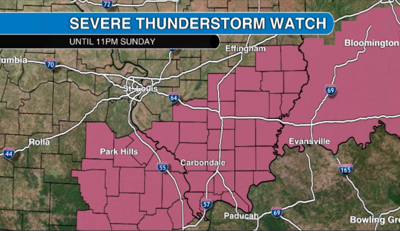 Severe thunderstorm watch in effect for southern Illinois | Weather ...