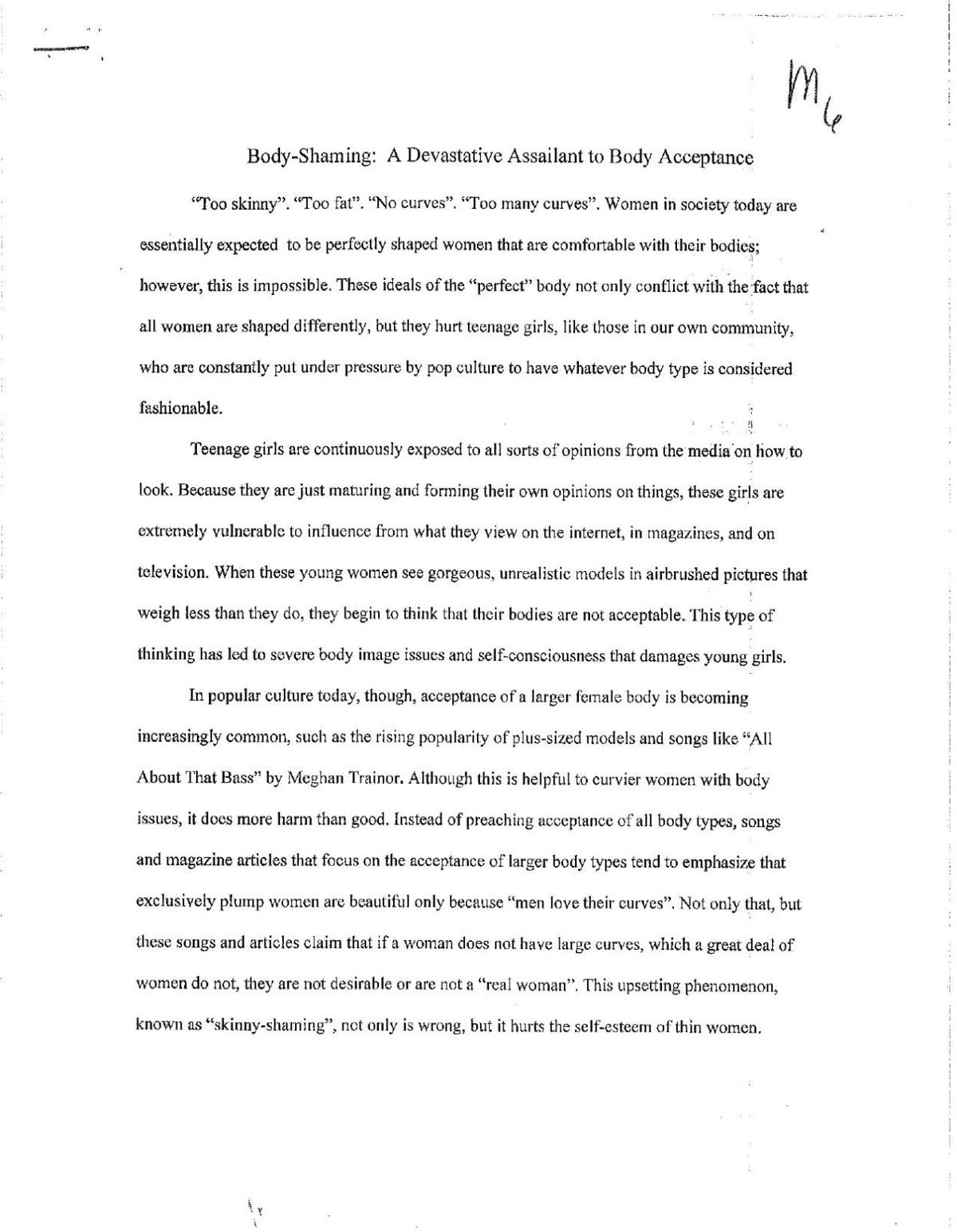 Body Shaming A Devastative Assailant To Body Acceptance By Kylie Measimer Thesouthern Com