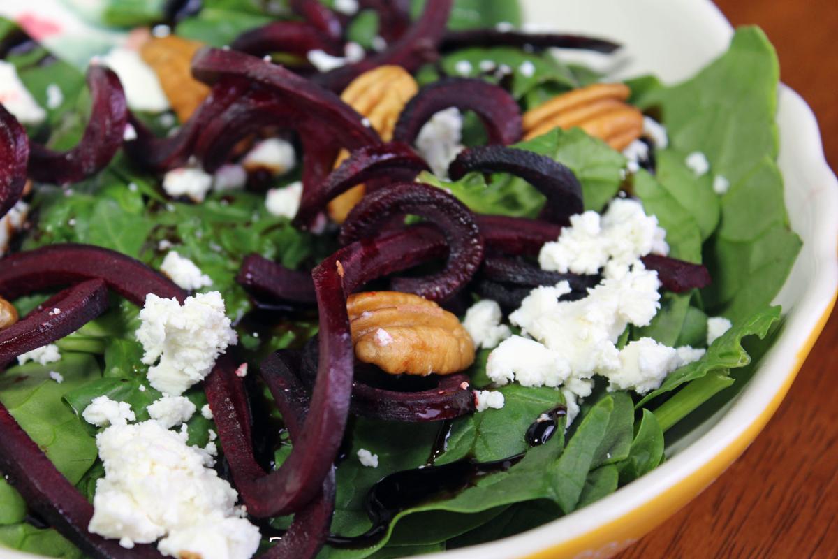 Recipe Spiralized Beet Salad With Balsamic Dressing Food