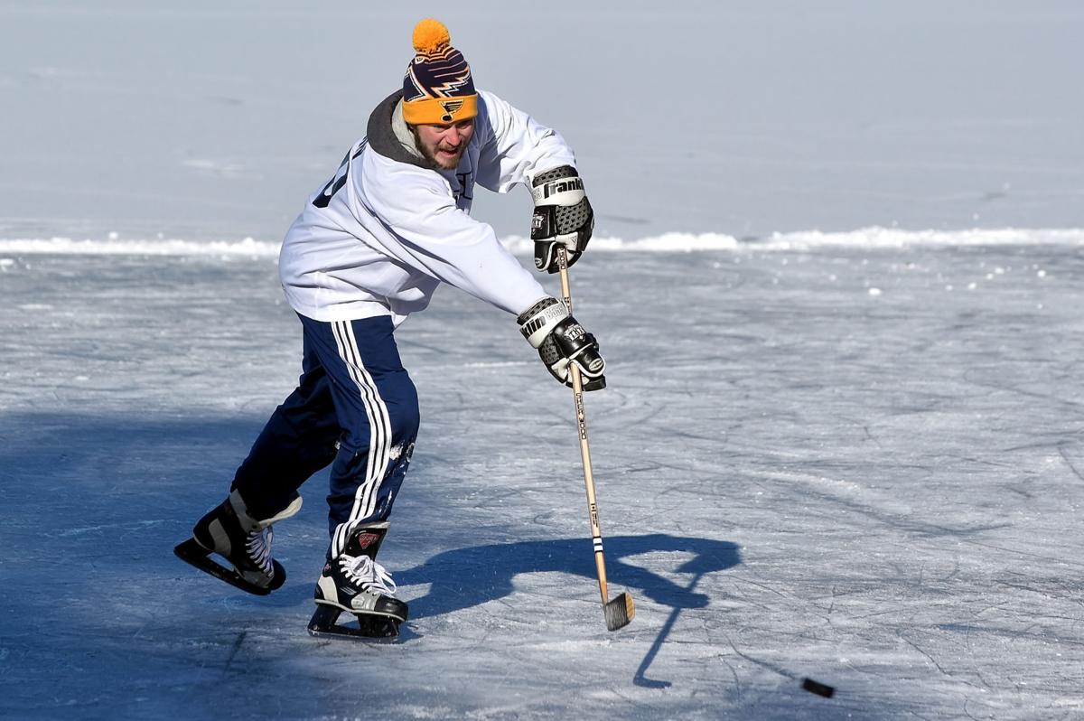 Photos Hockey, on a frozen pond, yes, in Southern Illinois Local