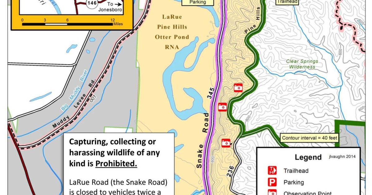 Snake 421 Route Map Snake Migration LaRue-Pine Hills | Latest Headlines | thesouthern.com