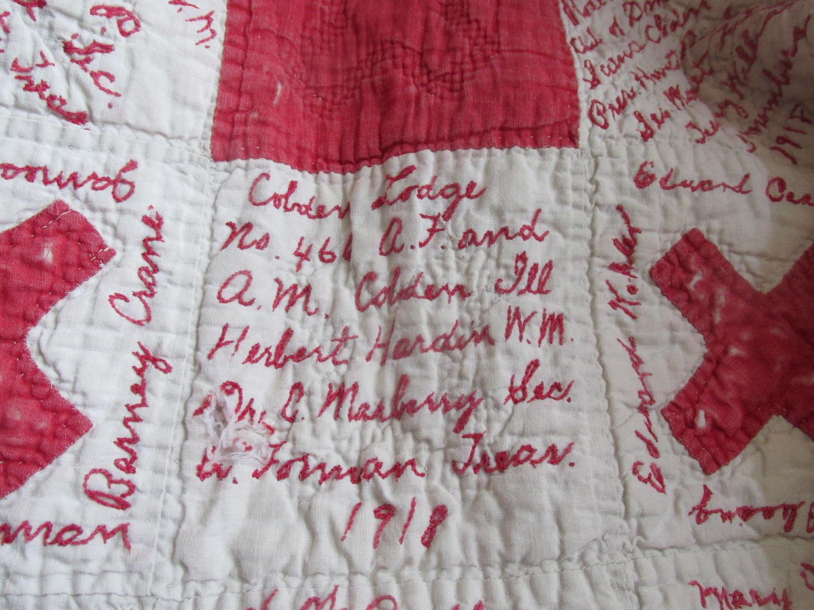 Piece Of History Red Cross Quilt Comes Home To Cobden Local News Thesouthern Com