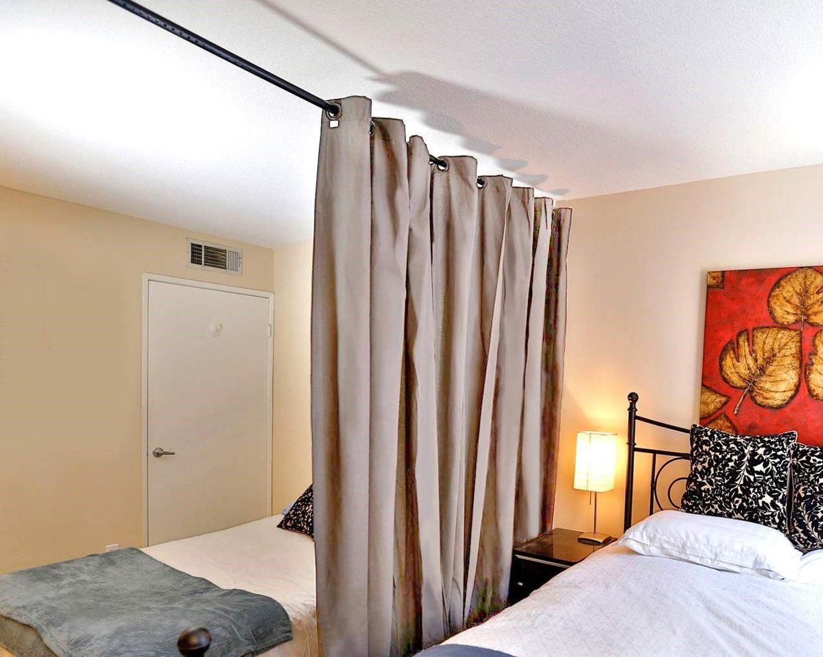 These room divider rods are perfect for the dorm Home & Garden