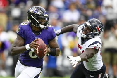 Lamar Jackson at voluntary practice for Ravens after skipping last