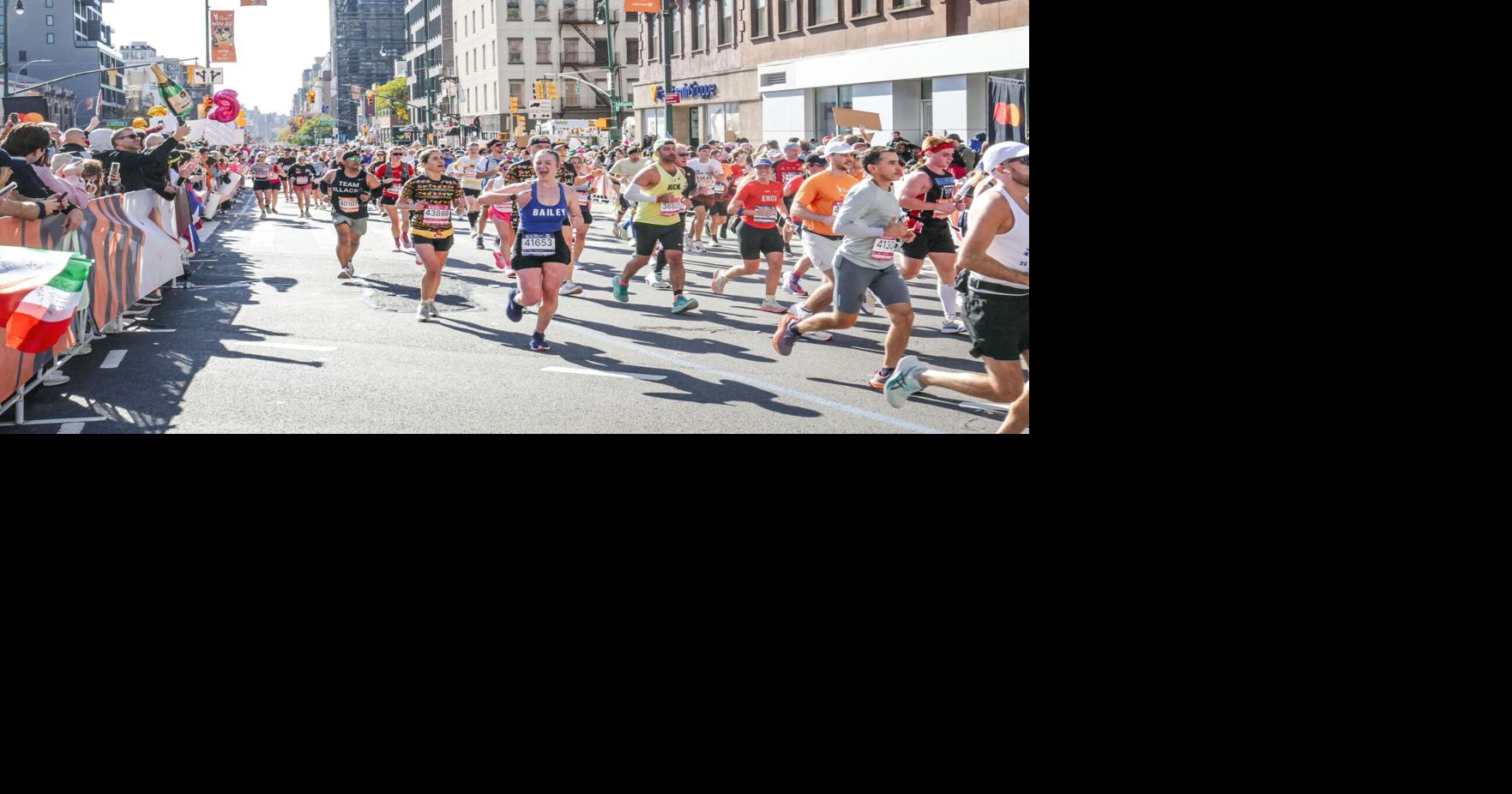 Bailey Pinkney, 22, trained for first marathon while battling wildfires in Alberta. The hospital volunteer’s goal was to raise $3,000 toward a new patient lift for Norfolk General Hospital.